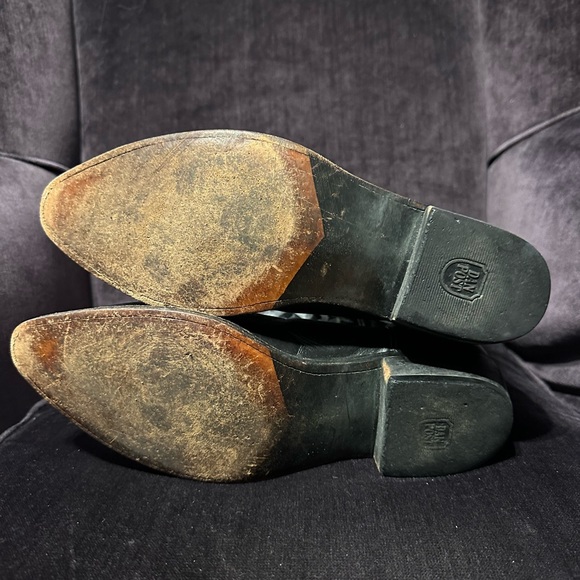 Dan Post DP2110 Black Leather Cowboy Western Boots Men's Size 9 D - embroidered - Picture 8 of 8